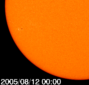 animation of sunspot 797