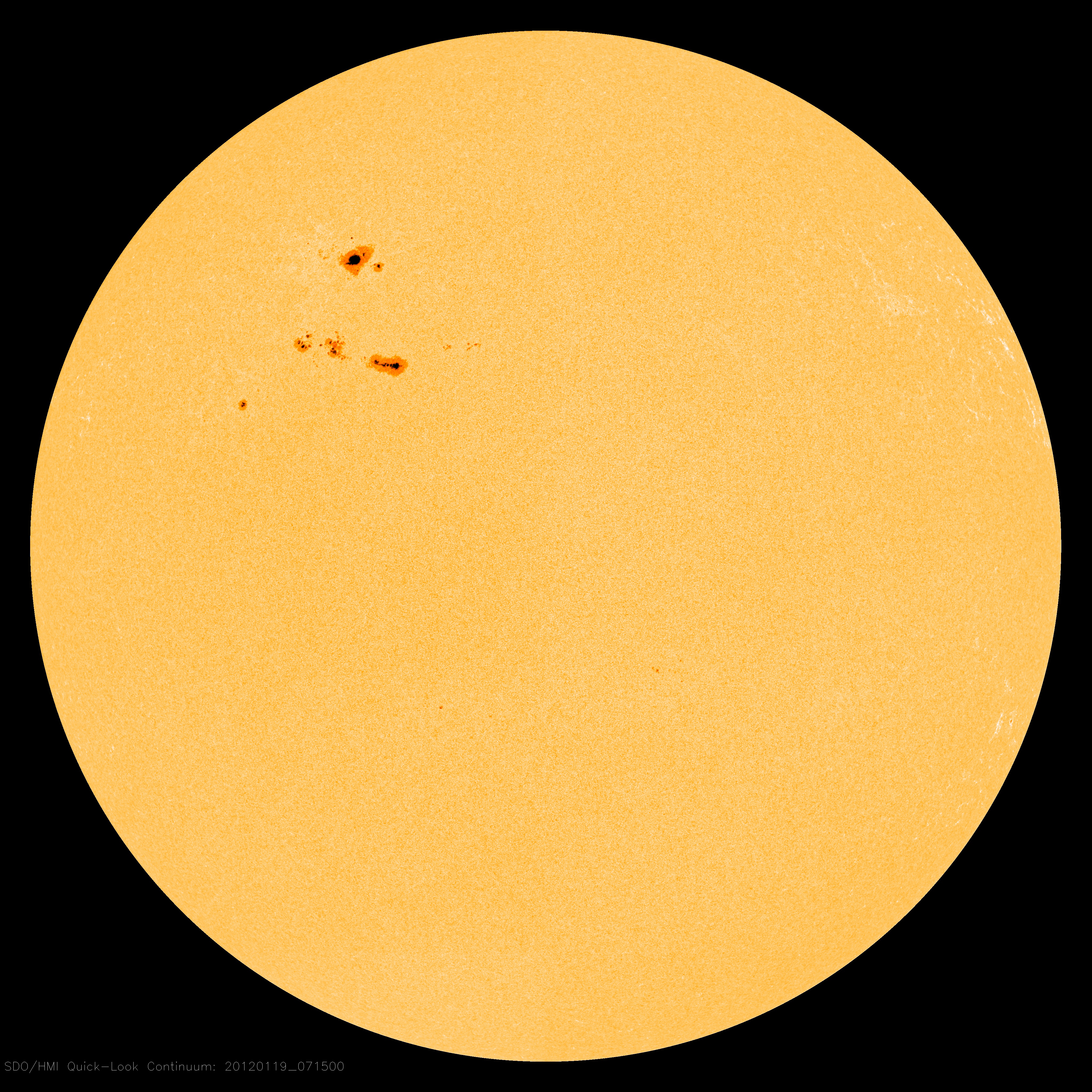 The current SDO image of the Sun