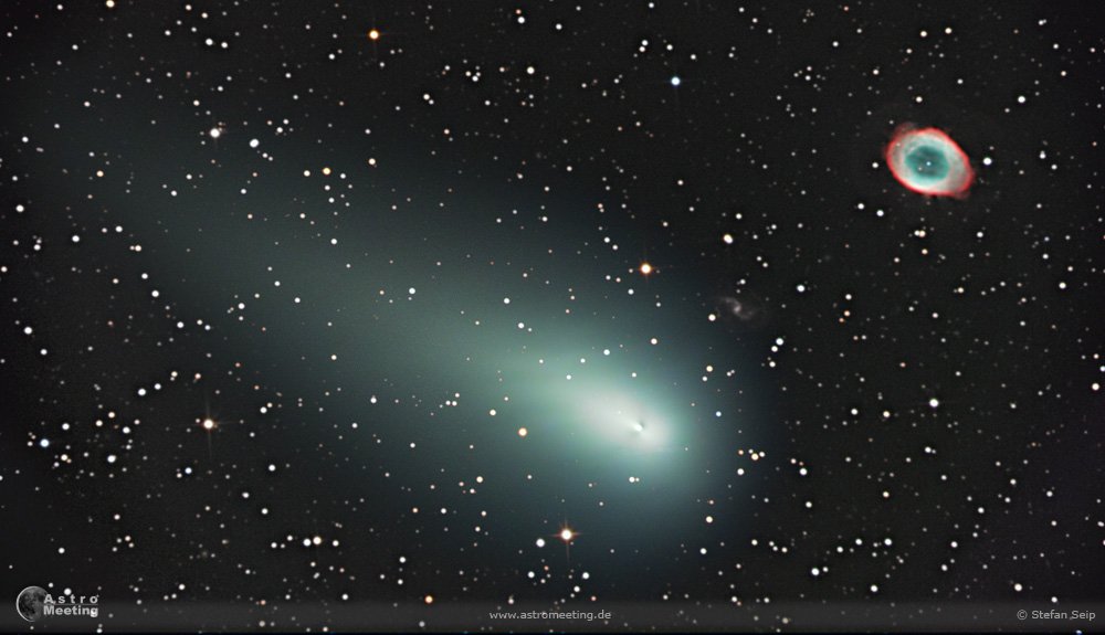 El cometa y M57. © Stefan Seip, 2006