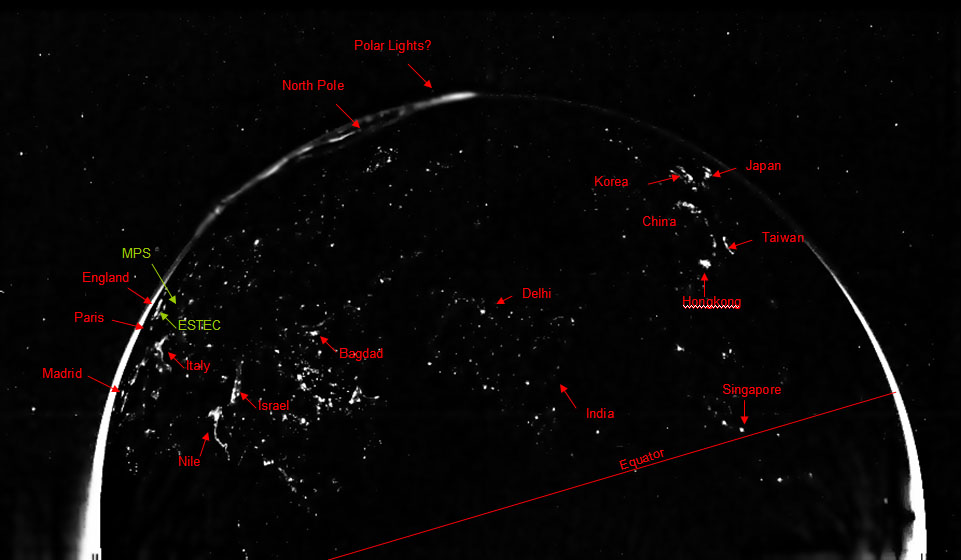 city lights from space. of the planet, city lights